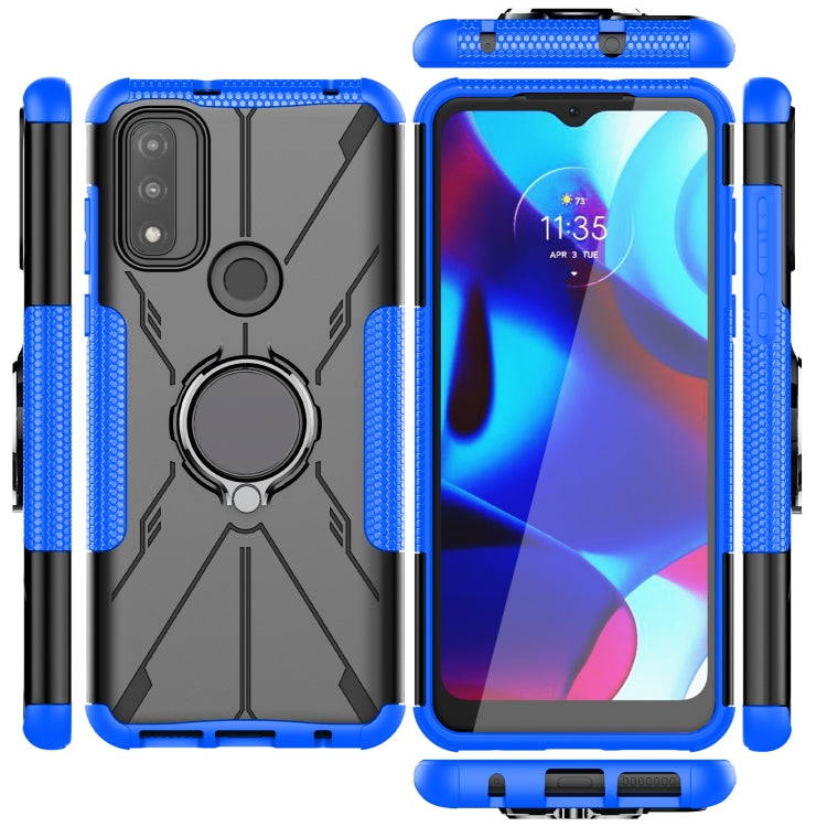 For Motorola Moto G Play 2023/G Pure/G Power 2022 Armor Bear Shockproof PC + TPU Phone Case with Ring