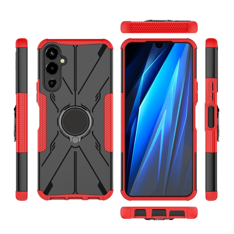 For Tecno Pova 4 Armor Bear Shockproof PC + TPU Phone Case with Ring