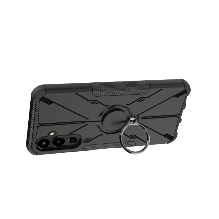 For Tecno Pova 4 Armor Bear Shockproof PC + TPU Phone Case with Ring