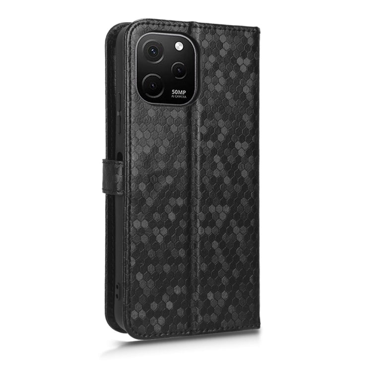 For Huawei nova Y61 Honeycomb Dot Texture Leather Phone Case