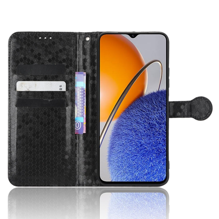 For Huawei nova Y61 Honeycomb Dot Texture Leather Phone Case