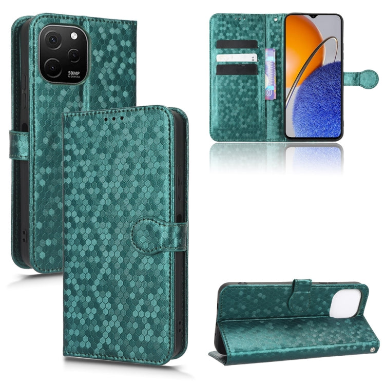For Huawei nova Y61 Honeycomb Dot Texture Leather Phone Case
