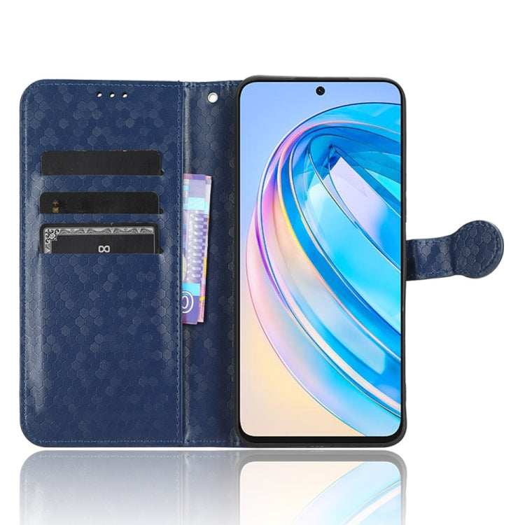 For Honor X8a Honeycomb Dot Texture Leather Phone Case