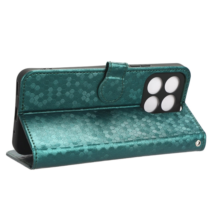 For Honor X8a Honeycomb Dot Texture Leather Phone Case