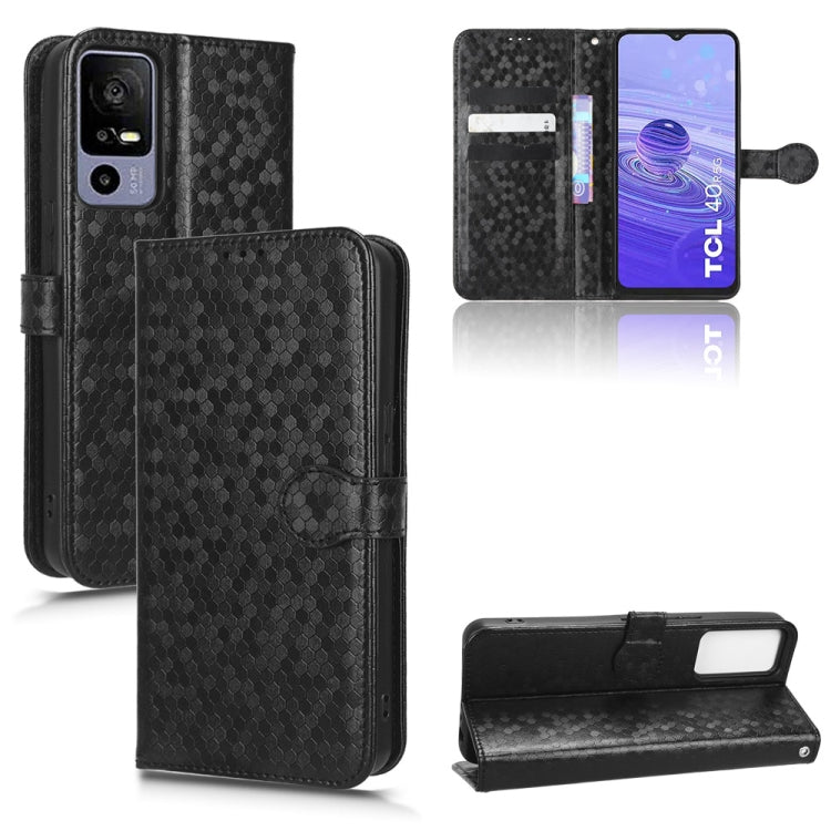 For TCL 40R Honeycomb Dot Texture Leather Phone Case