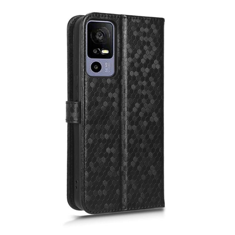 For TCL 40R Honeycomb Dot Texture Leather Phone Case