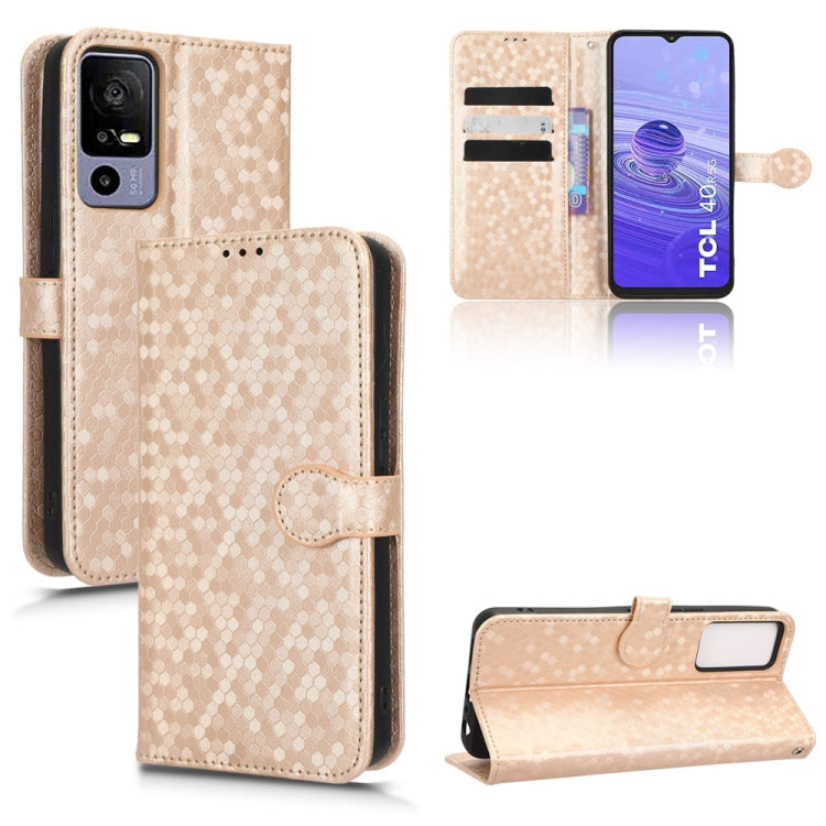 For TCL 40R Honeycomb Dot Texture Leather Phone Case