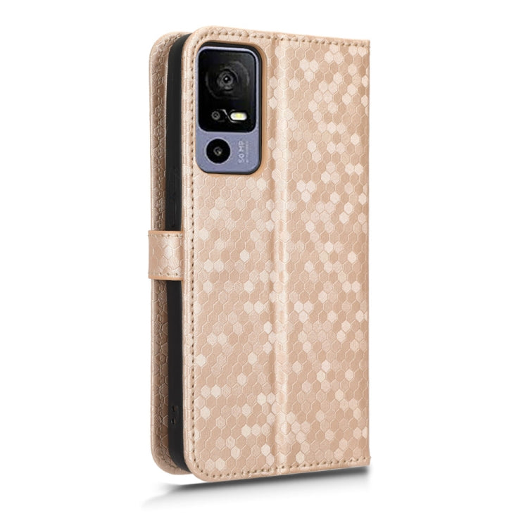 For TCL 40R Honeycomb Dot Texture Leather Phone Case