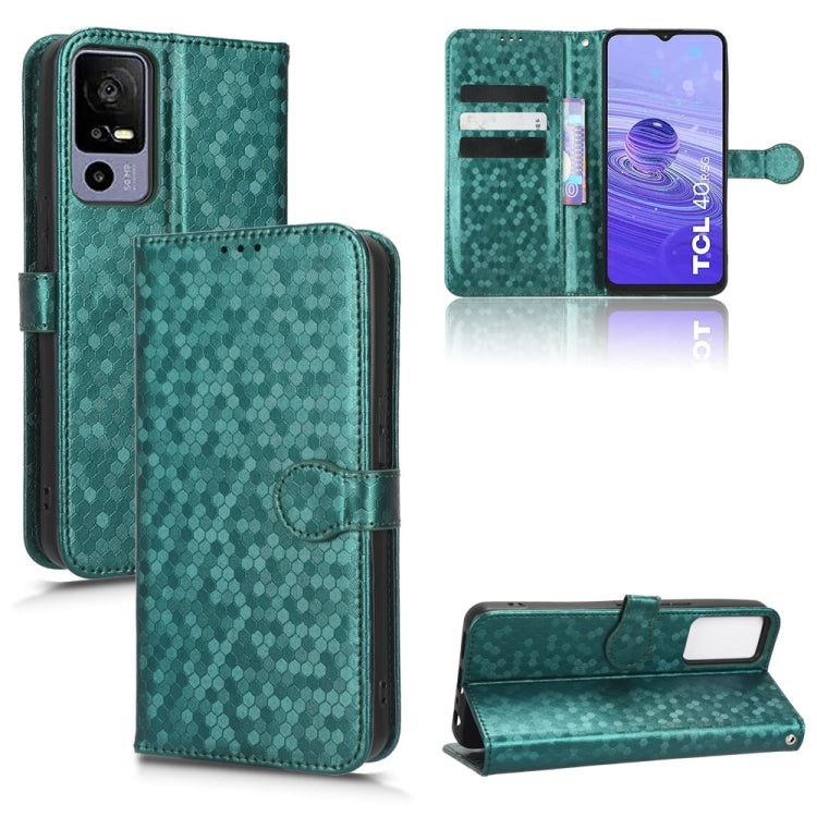For TCL 40R Honeycomb Dot Texture Leather Phone Case