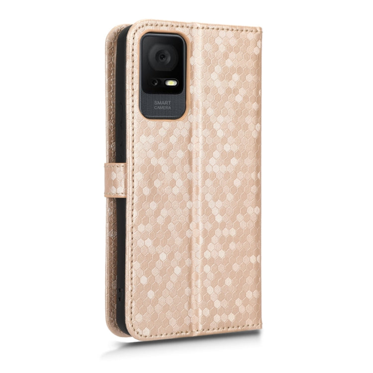 For TCL 405 / TCL 406 T506D Honeycomb Dot Texture Leather Phone Case