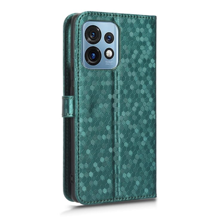 For Motorola Moto X40 Pro Honeycomb Dot Texture Leather Phone Case