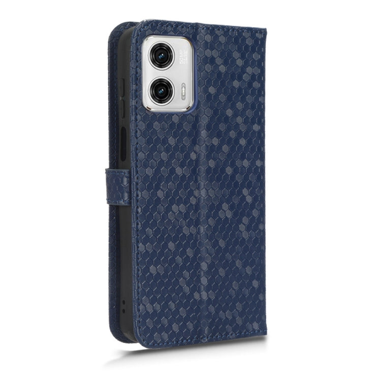For Motorola Moto G73 5G Honeycomb Dot Texture Leather Phone Case