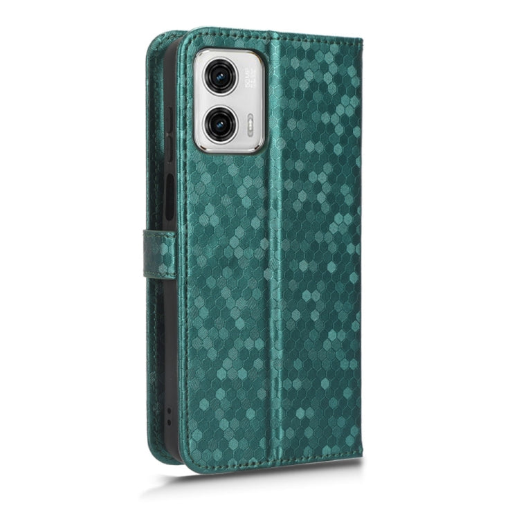 For Motorola Moto G73 5G Honeycomb Dot Texture Leather Phone Case
