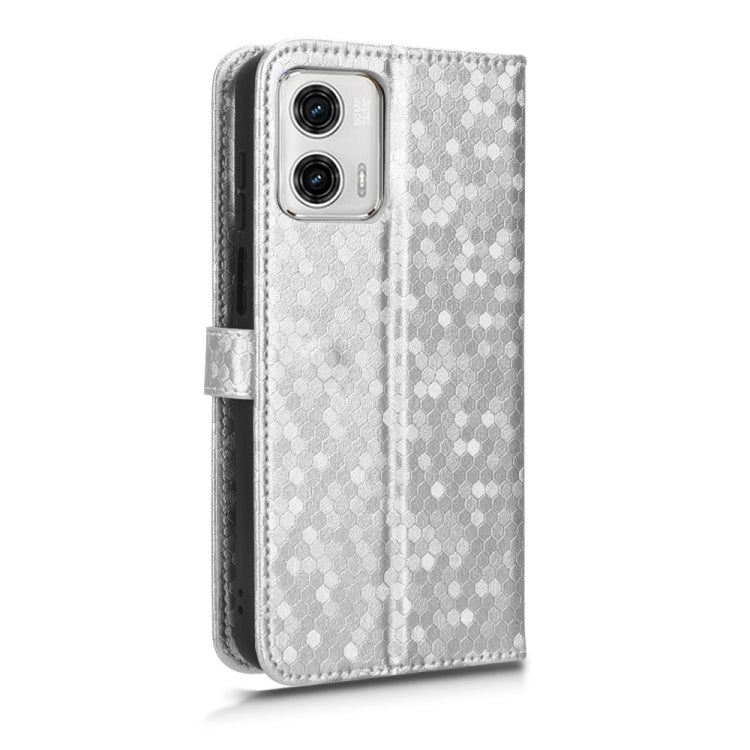 For Motorola Moto G73 5G Honeycomb Dot Texture Leather Phone Case