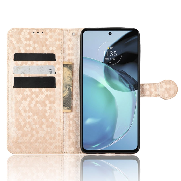 For Motorola Moto G72 4G Honeycomb Dot Texture Leather Phone Case