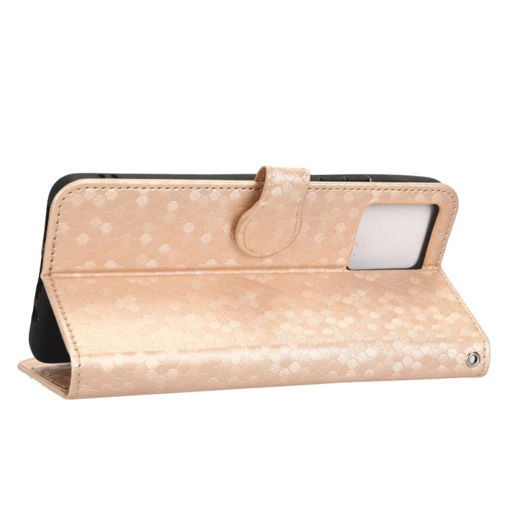 For Motorola Moto G72 4G Honeycomb Dot Texture Leather Phone Case