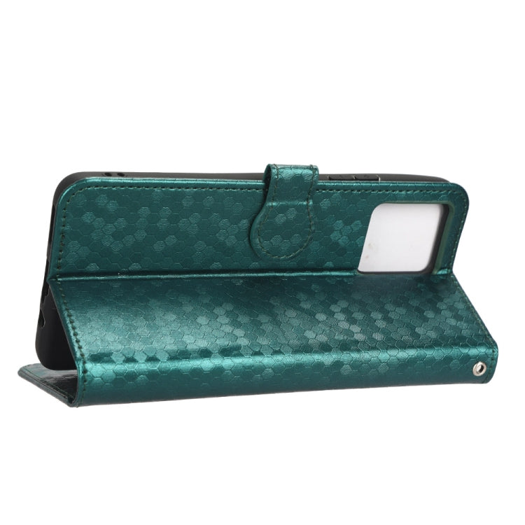 For Motorola Moto G72 4G Honeycomb Dot Texture Leather Phone Case