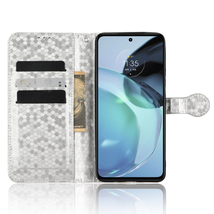 For Motorola Moto G72 4G Honeycomb Dot Texture Leather Phone Case