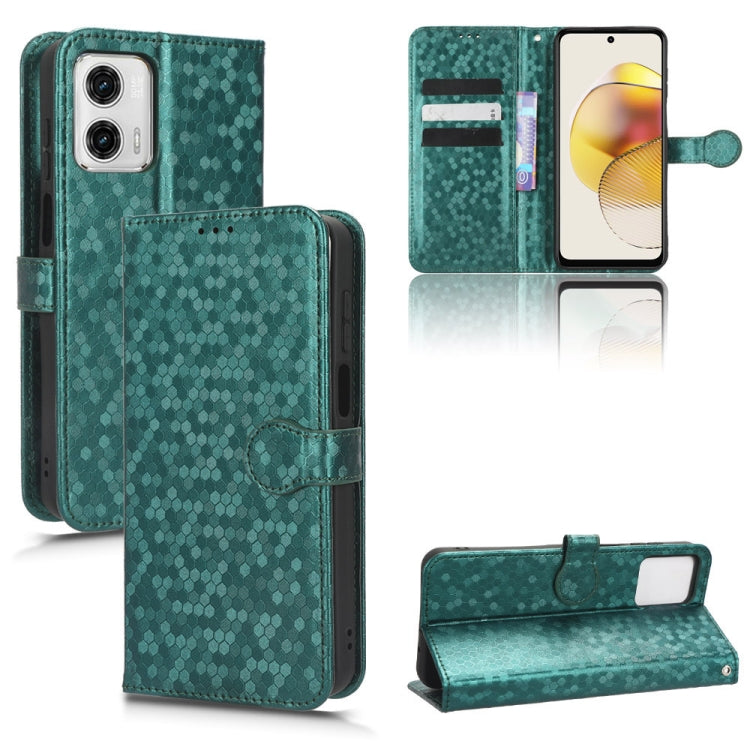 For Motorola Moto G53 5G Honeycomb Dot Texture Leather Phone Case