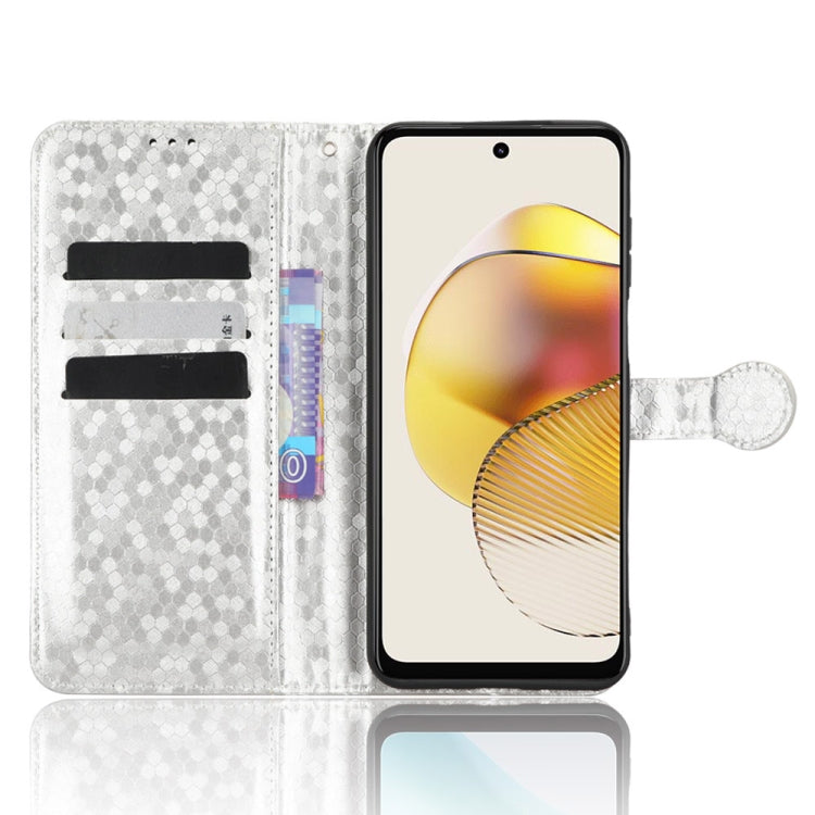 For Motorola Moto G53 5G Honeycomb Dot Texture Leather Phone Case