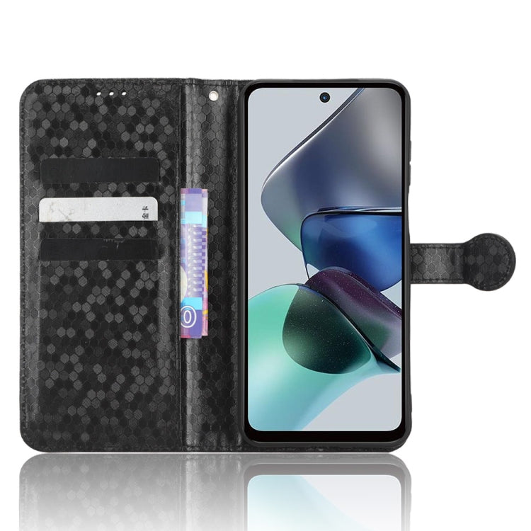 For Motorola Moto G13 / G23 4G Honeycomb Dot Texture Leather Phone Case
