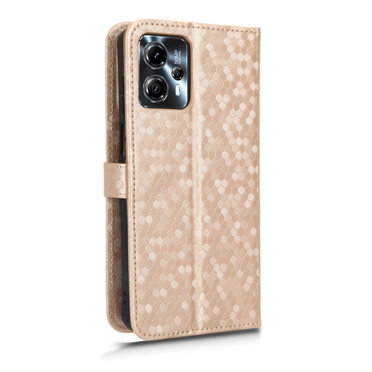 For Motorola Moto G13 / G23 4G Honeycomb Dot Texture Leather Phone Case