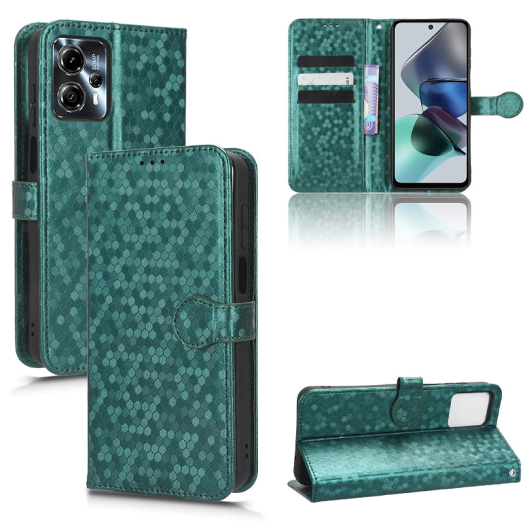For Motorola Moto G13 / G23 4G Honeycomb Dot Texture Leather Phone Case