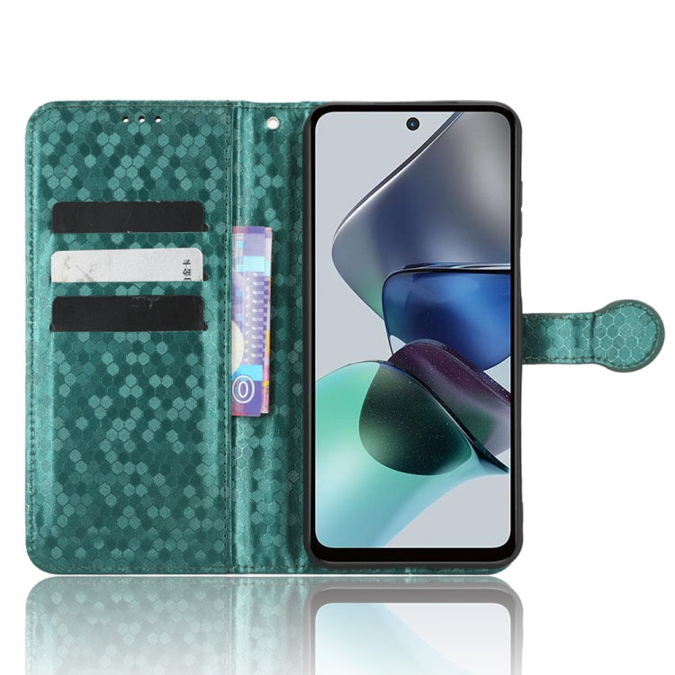 For Motorola Moto G13 / G23 4G Honeycomb Dot Texture Leather Phone Case