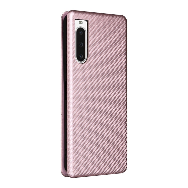 For Sony Xperia 10 V Carbon Fiber Texture Flip Leather Phone Case