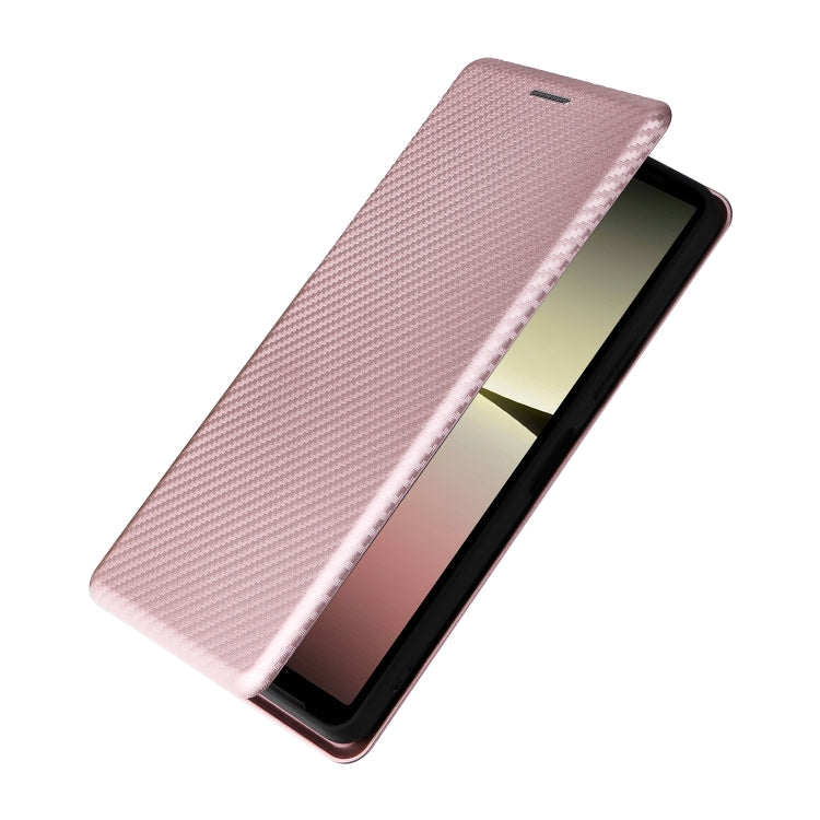 For Sony Xperia 10 V Carbon Fiber Texture Flip Leather Phone Case
