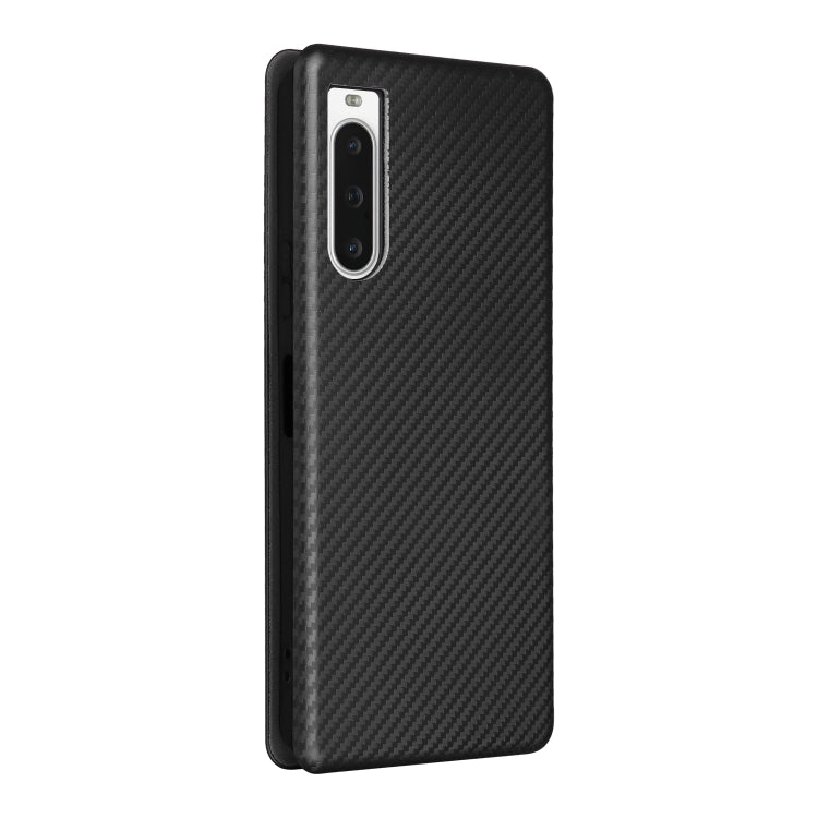 For Sony Xperia 10 V Carbon Fiber Texture Flip Leather Phone Case