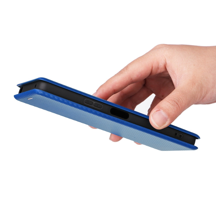 For Sony Xperia 10 V Carbon Fiber Texture Flip Leather Phone Case