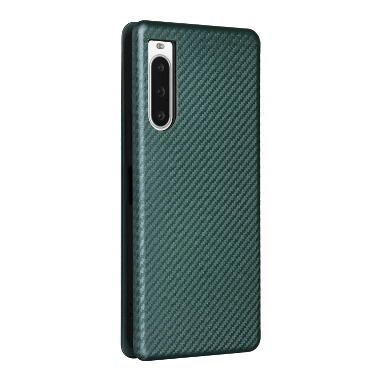 For Sony Xperia 10 V Carbon Fiber Texture Flip Leather Phone Case
