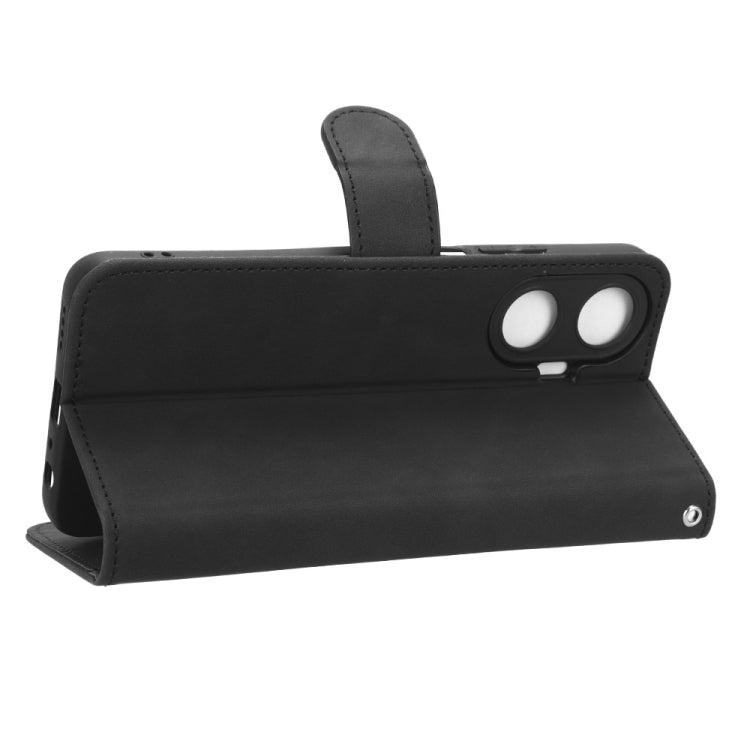 For Realme C55 Skin Feel Magnetic Flip Leather Phone Case