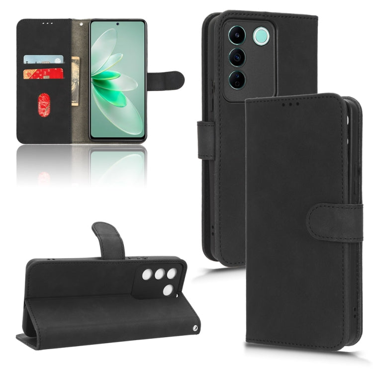 For vivo S16e Skin Feel Magnetic Flip Leather Phone Case