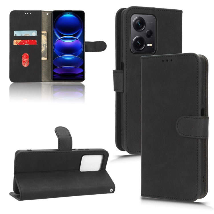 For Xiaomi Redmi Note 12 Pro+ 5G Skin Feel Magnetic Flip Leather Phone Case