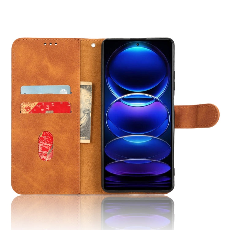 For Xiaomi Redmi Note 12 Pro+ 5G Skin Feel Magnetic Flip Leather Phone Case