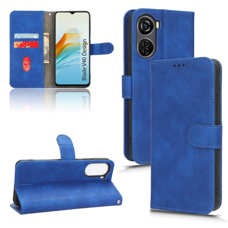 For ZTE Blade V40 Design Skin Feel Magnetic Flip Leather Phone Case