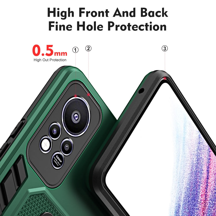 For Infinix Hot 11s NFC Variety Brave Armor Finger Loop Holder Phone Case