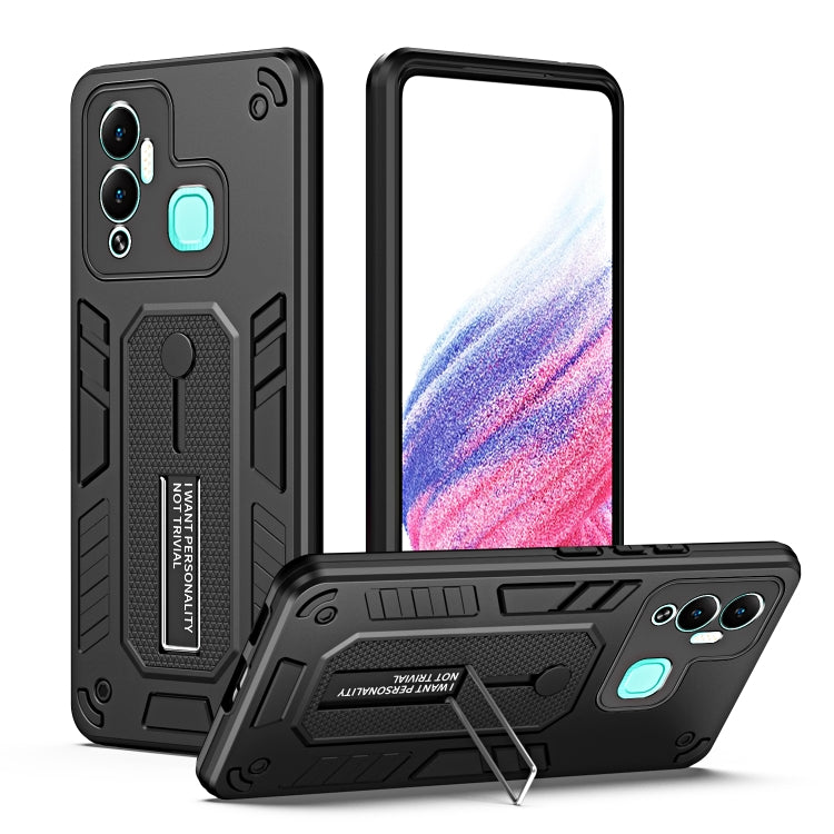 For Infinix Hot 12 Play Variety Brave Armor Finger Loop Holder Phone Case