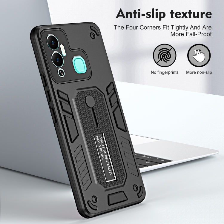 For Infinix Hot 12 Play Variety Brave Armor Finger Loop Holder Phone Case