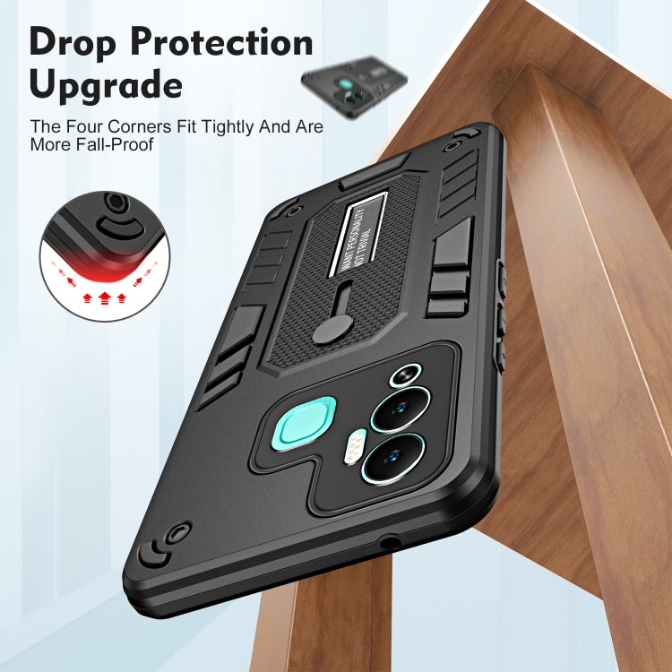 For Infinix Hot 12 Play Variety Brave Armor Finger Loop Holder Phone Case