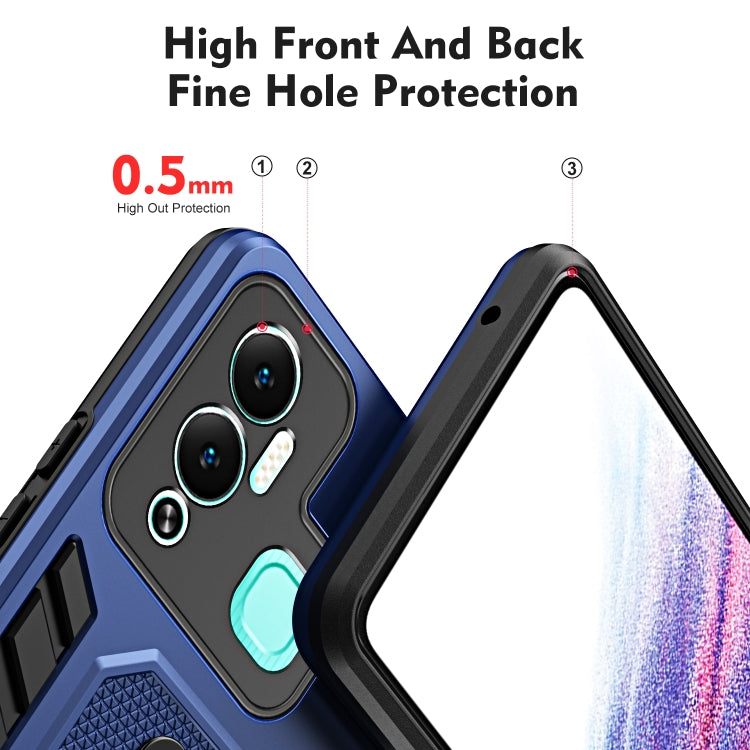 For Infinix Hot 12 Play Variety Brave Armor Finger Loop Holder Phone Case