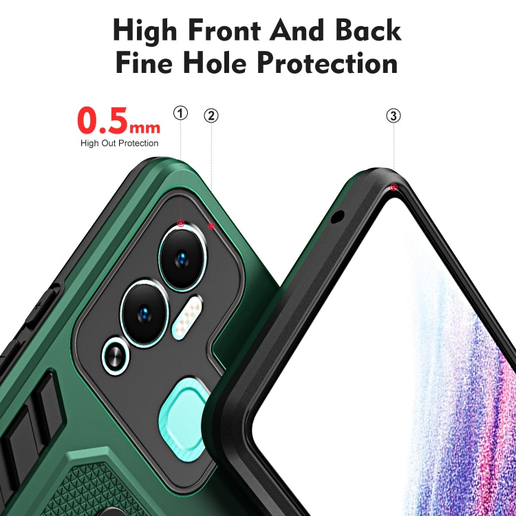 For Infinix Hot 12 Play Variety Brave Armor Finger Loop Holder Phone Case