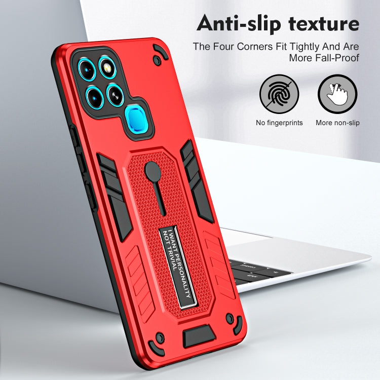 For Infinix Smart 6 Variety Brave Armor Finger Loop Holder Phone Case