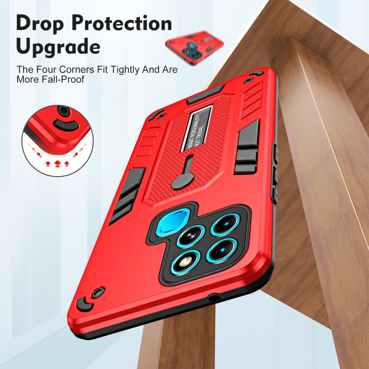 For Infinix Smart 6 Variety Brave Armor Finger Loop Holder Phone Case