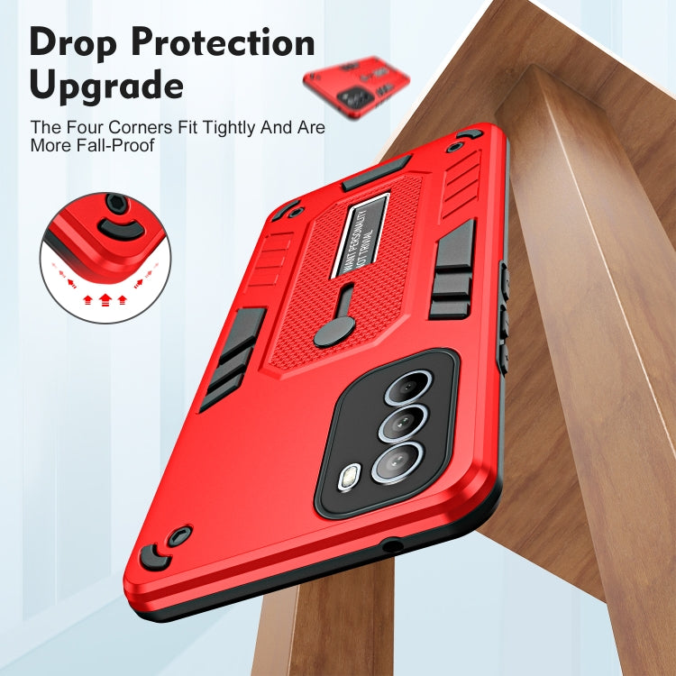 For Motorola Moto G31 EU Version / G41 Variety Brave Armor Finger Loop Holder Phone Case