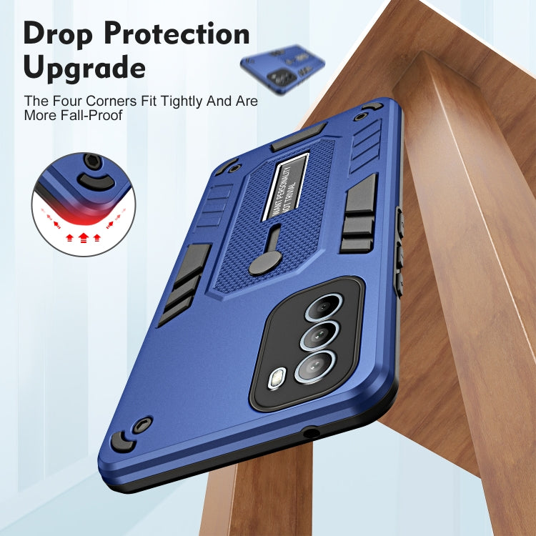 For Motorola Moto G31 EU Version / G41 Variety Brave Armor Finger Loop Holder Phone Case