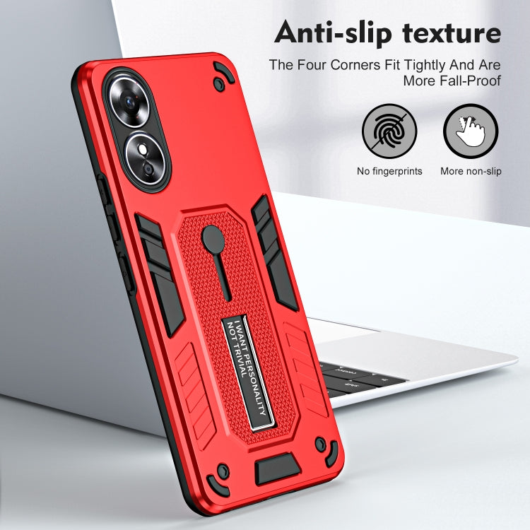 For OPPO A17 4G / A17k Variety Brave Armor Finger Loop Holder Phone Case