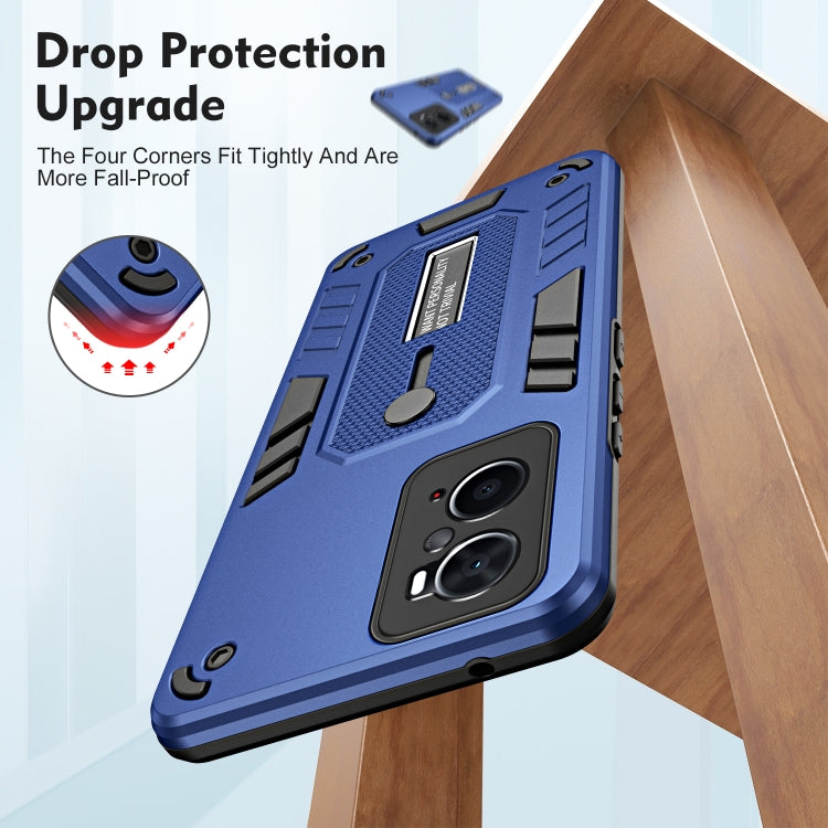 For Realme 9i / OPPO A76 4G / A36 / A96 4G Variety Brave Armor Finger Loop Holder Phone Case